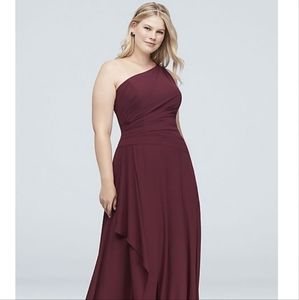 Wine bridesmaid dress